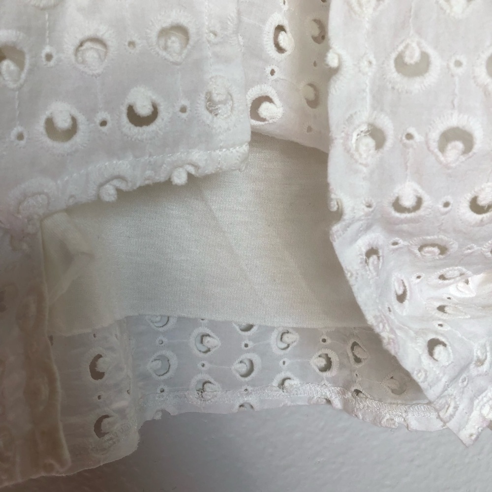 SOLD Bailey 44 Off Shoulder Embroidered White Eyelet Blouse - Picture 6 of 12